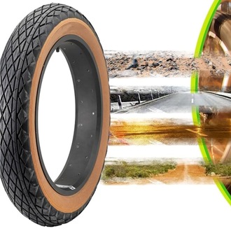 20x4 Zırhlı Kalın Teker FAT Bike Dış Lastik E-Bike Kahverengi Amber Yanak