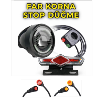 Elektrikli Bisiklet Scooter FAR KORNA STOP Seti E Bike 24V-60V