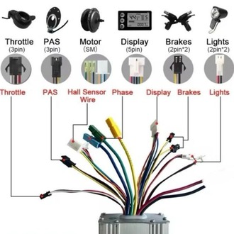 36V 48V 35Amper Beyin KONTROLCÜ 1000Watt 1500Watt Elektrikli Bisiklet