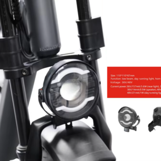Elektrikli Bisiklet YUVARLAK ŞERİT ÖN FAR LED E-Bike Aydınlatma