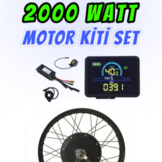 E Bike 2000Watt MOTOR Kiti SET E Bike Motor Kiti Beyin Ekran Motor Seti Elektrikli Bisiklet