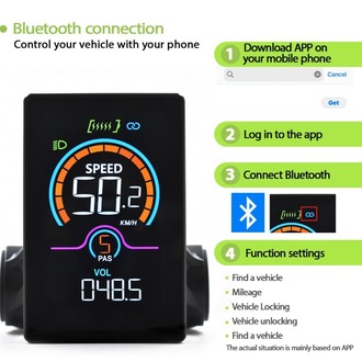 Elektrikli Bisiklet BLUETOOTH EKRAN E-Bike RKS KUBA APE RYDER M5B