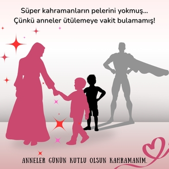 Dijital Anneler Günü Kartı – Mesajlı Tasarım
