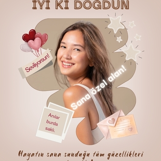 Kişiye Özel Doğum Günü Kartı – Dijital Tasarım | 3 Farklı Tarz | Anında Teslim
