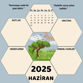 Dijital Aylık Planlayıcı –  PDF Format
