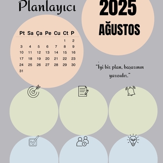 Dijital Aylık Planlayıcı –  PDF Format