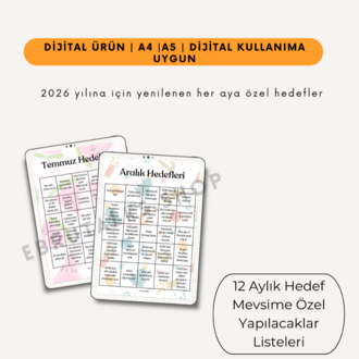 12 Aylık Hedefler ve Mevsime Özel Yapılacaklar Listeleri