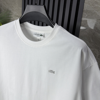 Lacoste Pamuklu Oversize Tshirt (beyaz)