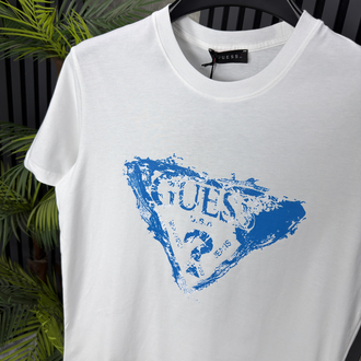 Guess Pamuklu Tshirt (beyaz)