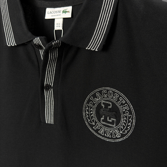 Lacoste Pike Kumaş Polo Yaka (siyah)