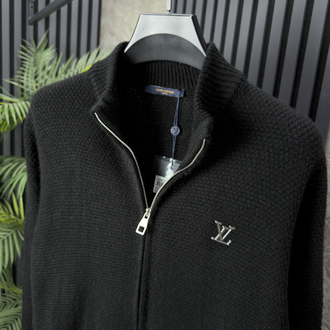 Louis Vuitton Tam Fermuarlı Triko (siyah)