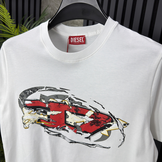 Diesel Pamuklu Tshirt (beyaz)