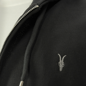 Allsaints Kapüşonlu Tam Fermuarlı Sweatshirt (siyah)