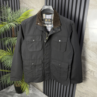 Barbour İthal Premium Kadife Yaka Mont (siyah)