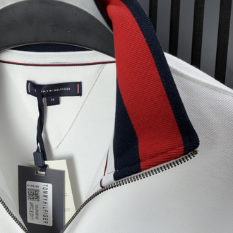 TH Yarım Fermuarlı Sweatshirt (beyaz)