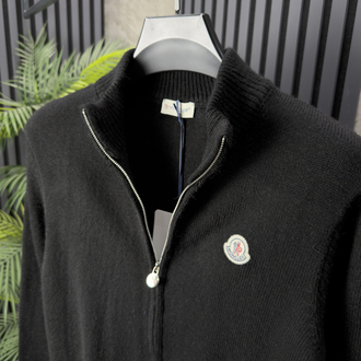 Moncler Tam Fermuarlı Triko (siyah)
