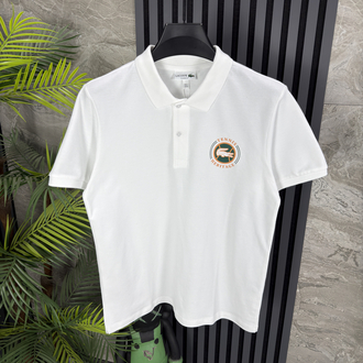 Lacoste Pike Kumaş Polo Yaka (Beyaz)
