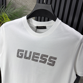Guess Pamuklu Tshirt (beyaz)