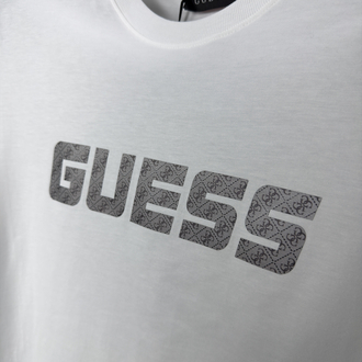 Guess Pamuklu Tshirt (beyaz)