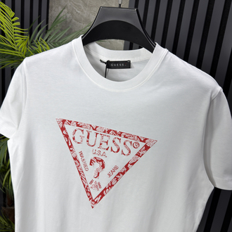 Guess Pamuklu Tshirt (beyaz)