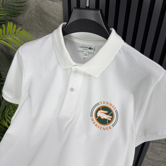 Lacoste Pike Kumaş Polo Yaka (Beyaz)