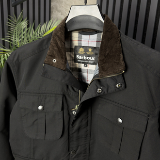 Barbour İthal Premium Kadife Yaka Mont (siyah)