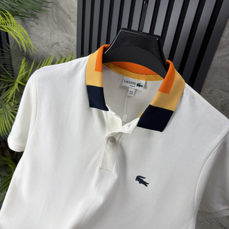 Lacoste Pike Kumaş Pike Polo Yaka (beyaz)