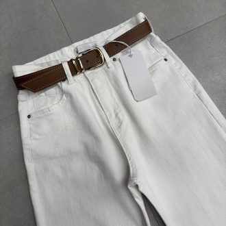 Kemerli Denim Ekru