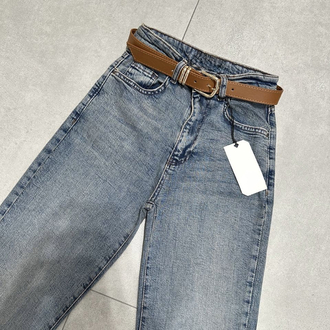 Kemerli Denim Açık mavi