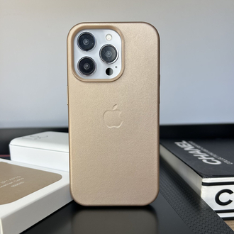 Apple MagSafe Özellikli Deri Kılıf - Gold