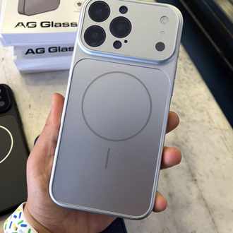 İPhone Ag Glass Case -Gümüş