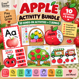 Apple Activities Bundle for Preschool and Kindergarten | 10 Apple Activities + Bonus |