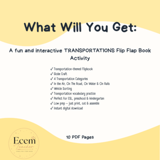  How Do I Travel?  Transportation Flip Flap Book | Vehicles Sorting Activity