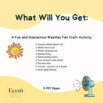 Weather Spinner Craft | What’s the Weather Like? Speaking Activity