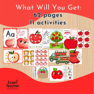 Apple Activities Bundle for Preschool and Kindergarten | 10 Apple Activities + Bonus |