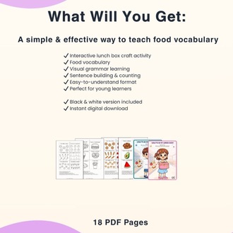 What's In My Lunch Box? Speaking Activity | ESL Food Vocabulary 