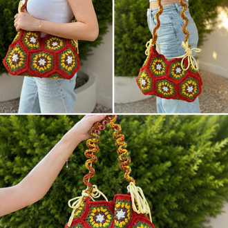 Wildflower Crochet Bag