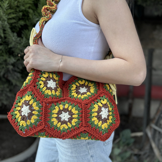 Wildflower Crochet Bag