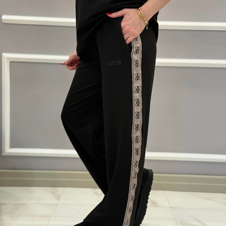 Guess şeritli siyah takım