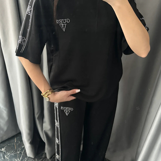 Guess şeritli taşlı ikili takım
