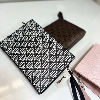 İpekyol clutch siyah beyaz