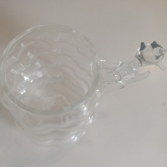 Isıya dayanıklı kahve yanı 240 ml kedi figürlü bardak