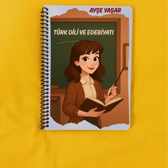 TÜRKÇE ÖĞRETMENİ KİŞİYE ÖZEL NOT DEFTERİ 