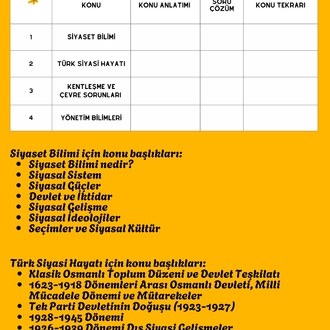 KPSS A GRUBU TAKİP ÇİZELGESİ 