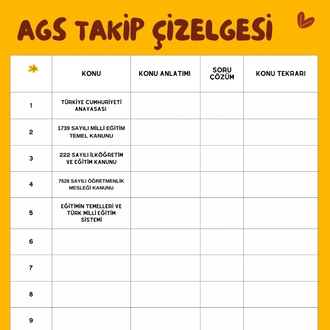 DİJİTAL KPSS+ AGS TAKİP ÇİZELGESİ 