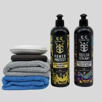 E&E Custom Car Çizik ve Hologram Pasta Wax 400 ml ve Boya Koruyucu Teflon Wax 400 ml