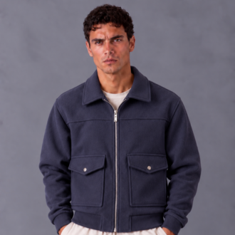 Premium Cepli Bomber Ceket - Lacivert