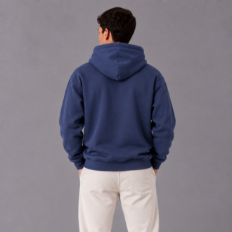 Basic Kapüşonlu Sweatshirt - Lacivert