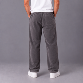 Relax Fit Gri Bağcıklı Eşofman Altı 
