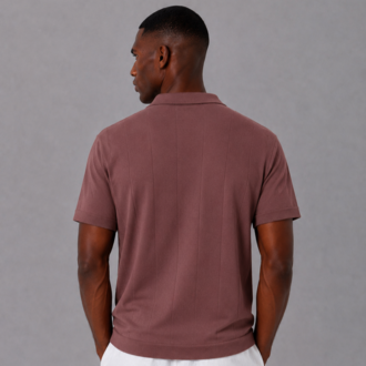 Polo Yaka Fermuarlı Triko T-Shirt